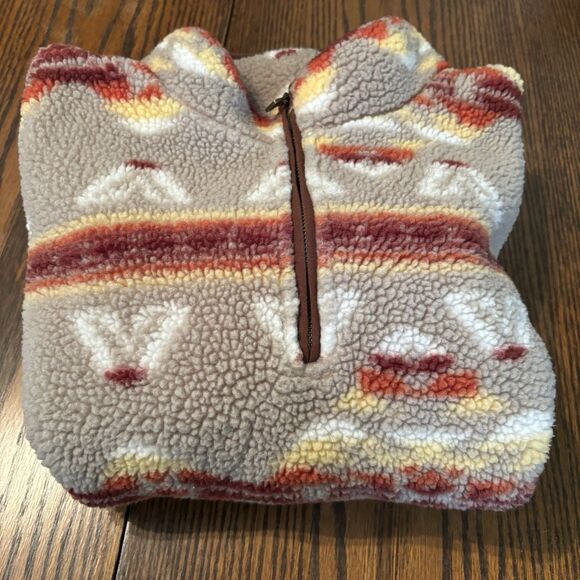 Mountain & Isle Deep Pile Fleece Jacket Size M  Aztec Southwest  90's Inspired - Picture 13 of 14